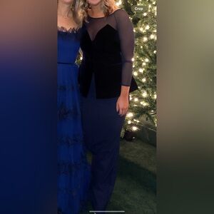 Navy Chiara Boni Evening Gown